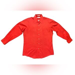 Yves Saint Laurent Monogram Red Dress Shirt